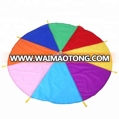 Play Parachute for Kids with 8 Handles Waterproof Cooperative Games Birthday Gift Rainbow Outdoor Teamwork Game Toy