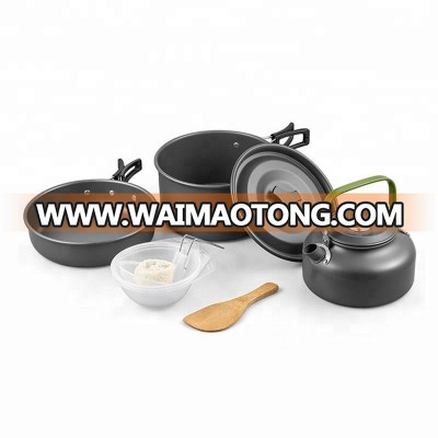 Camping Cookware Set Outdoor Cooking Mess Kit Lightweight Pot Pan Kettle Nonstick for Backpacking Camping Hiking Picnic